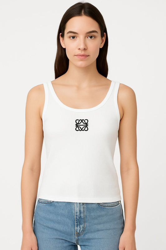 LOEWE Ribbed Cotton Tank Top
