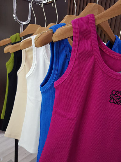 LOEWE Ribbed Cotton Tank Top