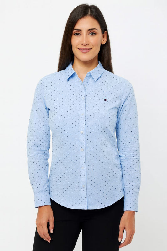 Tommy Hilfiger Women’s Polka Dot Slim Fit Shirt/ #0090