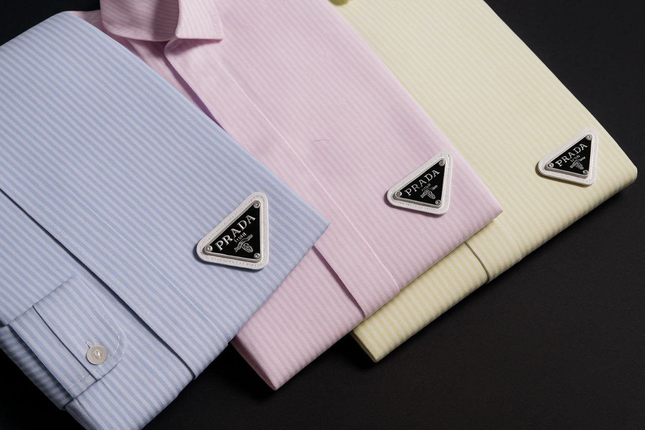 Prada Triangle Logo Shirt/ #00113
