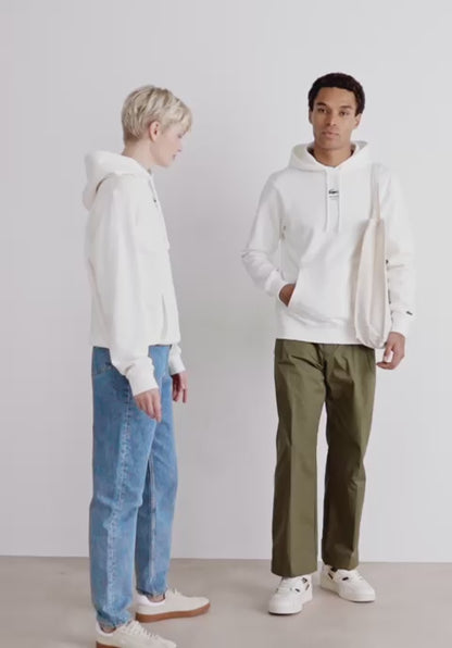 Lacoste Paris Classic White Unisex Hoodie – Premium Fleece /#00196