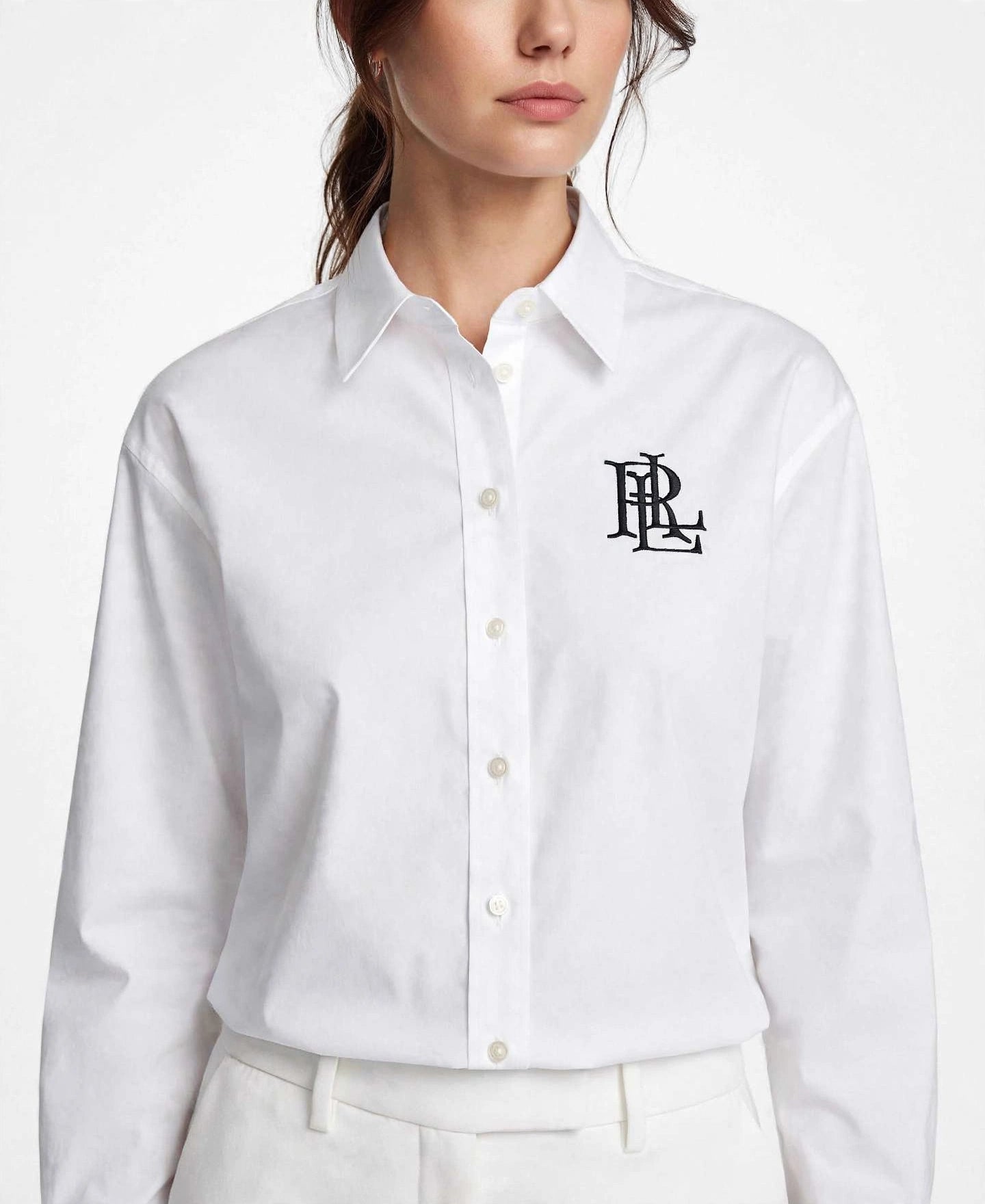 Polo Ralph Lauren Embroidered RL Monogram Oxford Shirt -#00397