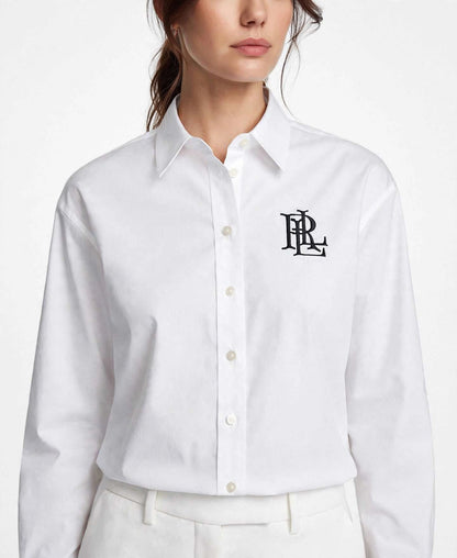 Polo Ralph Lauren Embroidered RL Monogram Oxford Shirt -#00397