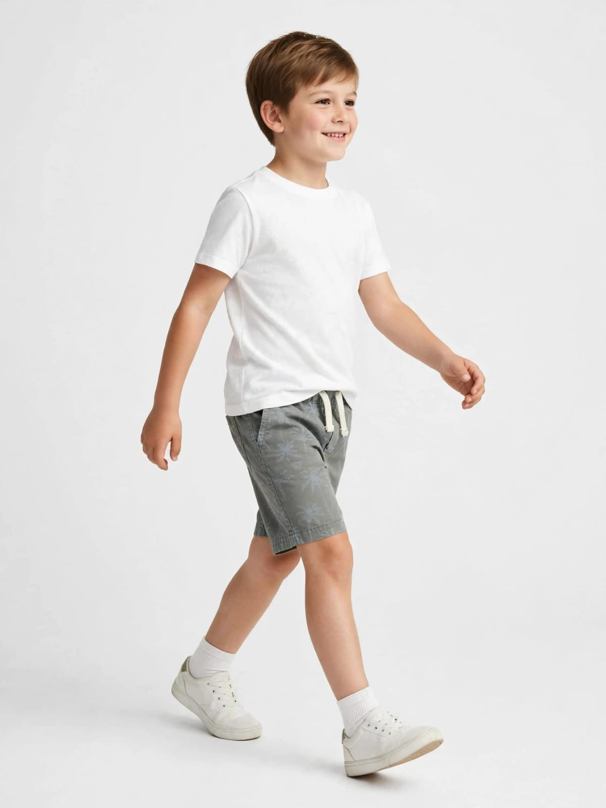 Zara Boys Original Cotton Palm Tree Print Shorts – Summer Shorts #00362