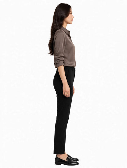 ZARA Satin Effect Shirt - Premium Long Sleeve Button Up Blouse-#00395