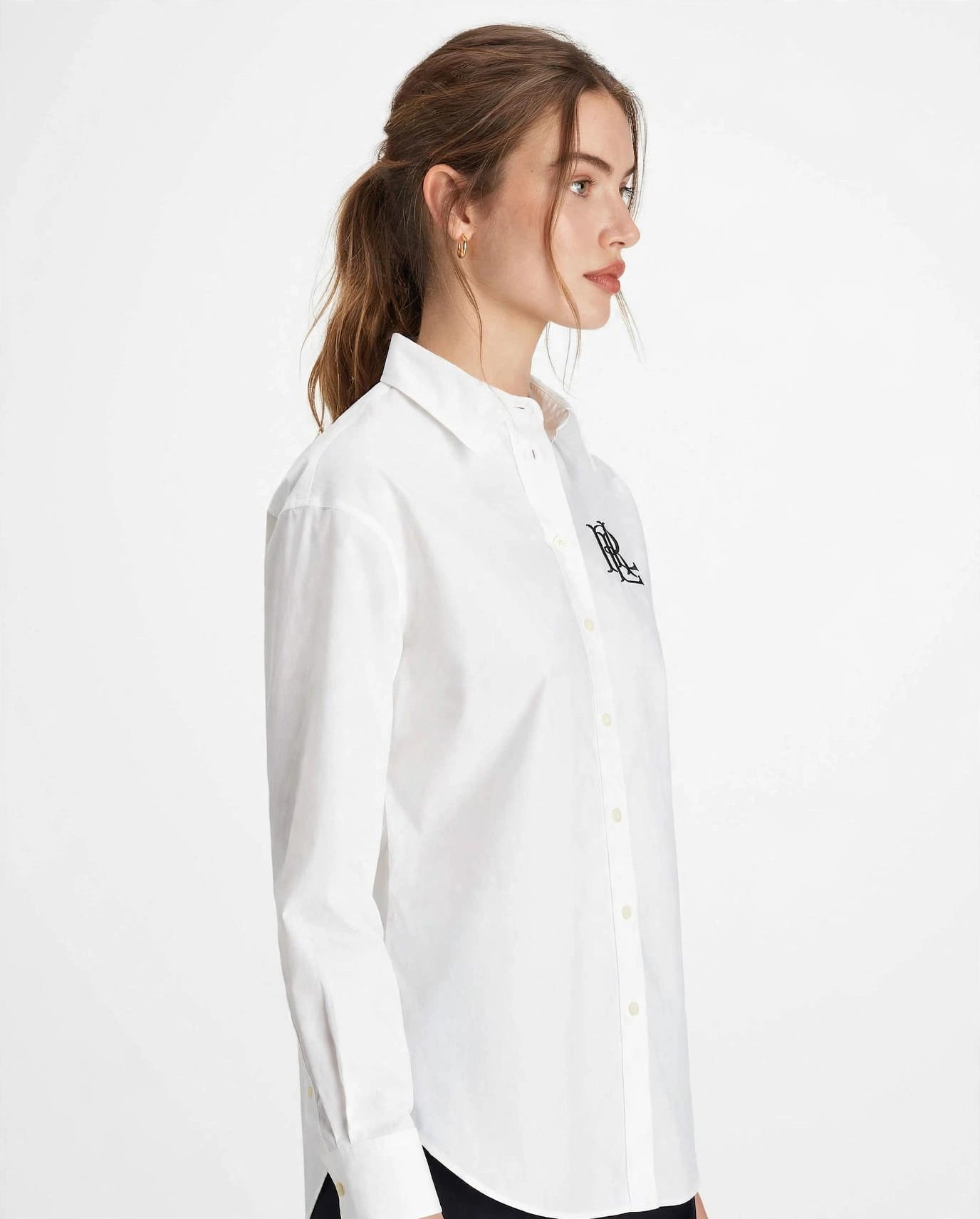 Polo Ralph Lauren Embroidered RL Monogram Oxford Shirt -#00397