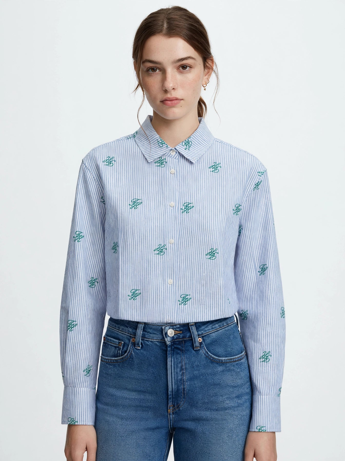 Tommy Classic Fit Striped Button-Down Shirt #00382
