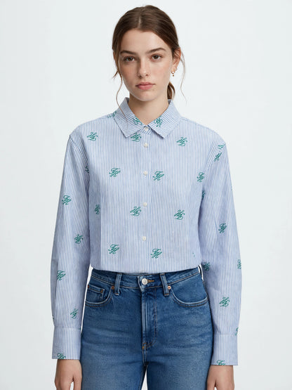 Tommy Classic Fit Striped Button-Down Shirt #00382