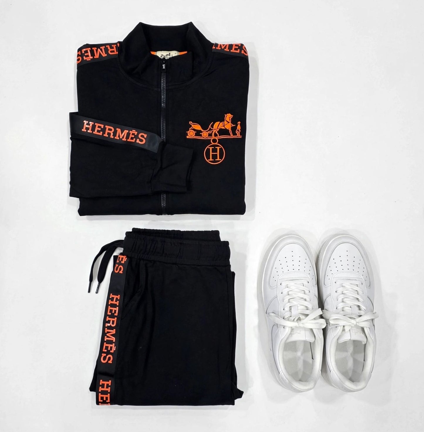 Hermès Women's Logo Tape Tracksuit Set - Cotton Blend #00370