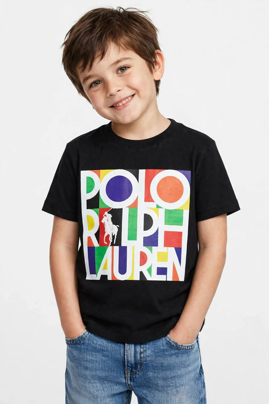 Polo Ralph Lauren Kids T-Shirt - Colorful Pop Logo Graphic Tee -#00392