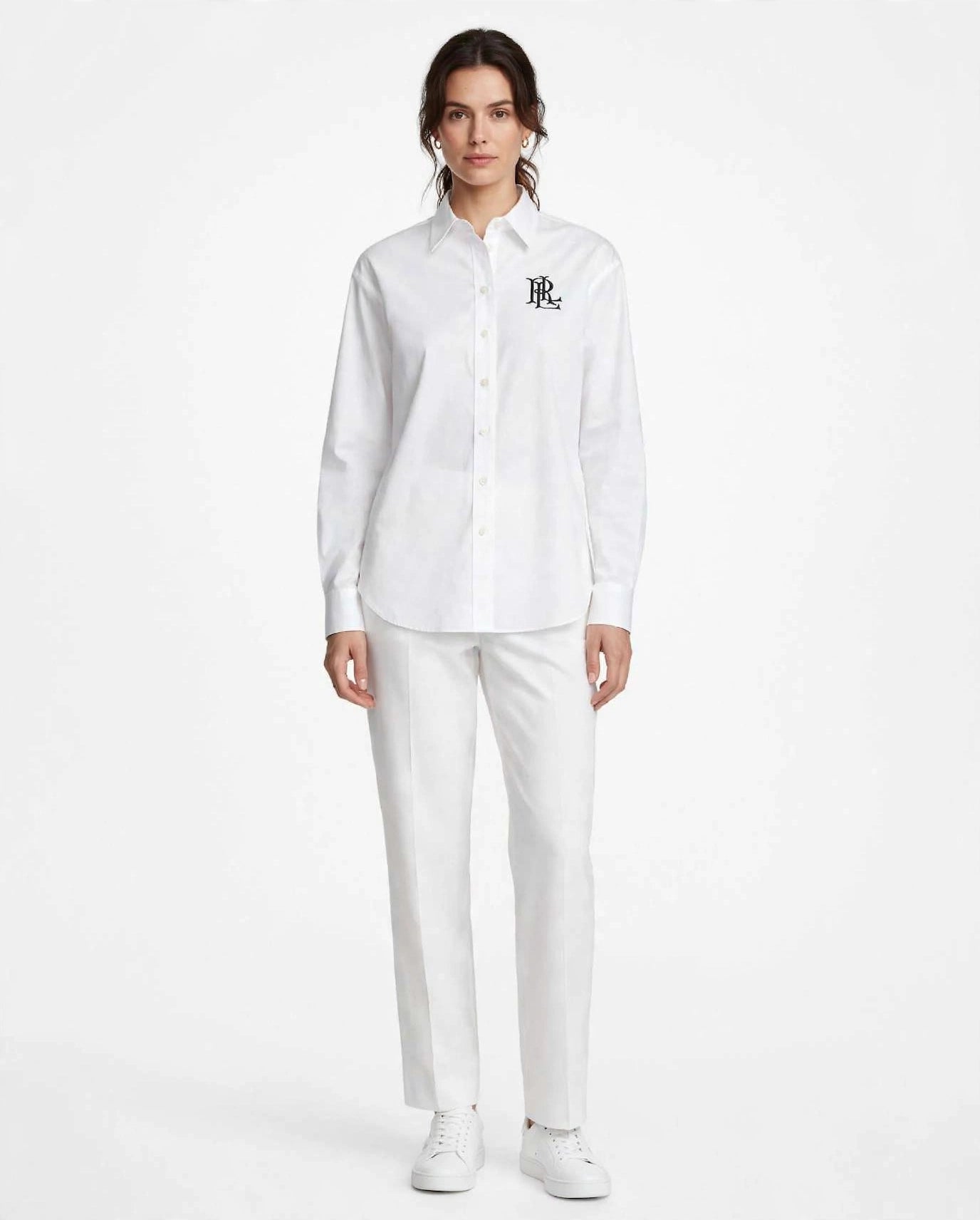 Polo Ralph Lauren Embroidered RL Monogram Oxford Shirt -#00397