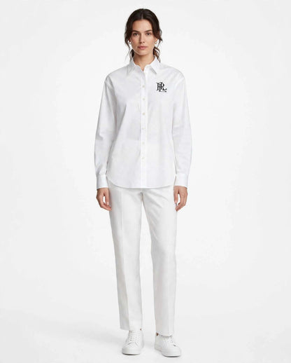 Polo Ralph Lauren Embroidered RL Monogram Oxford Shirt -#00397