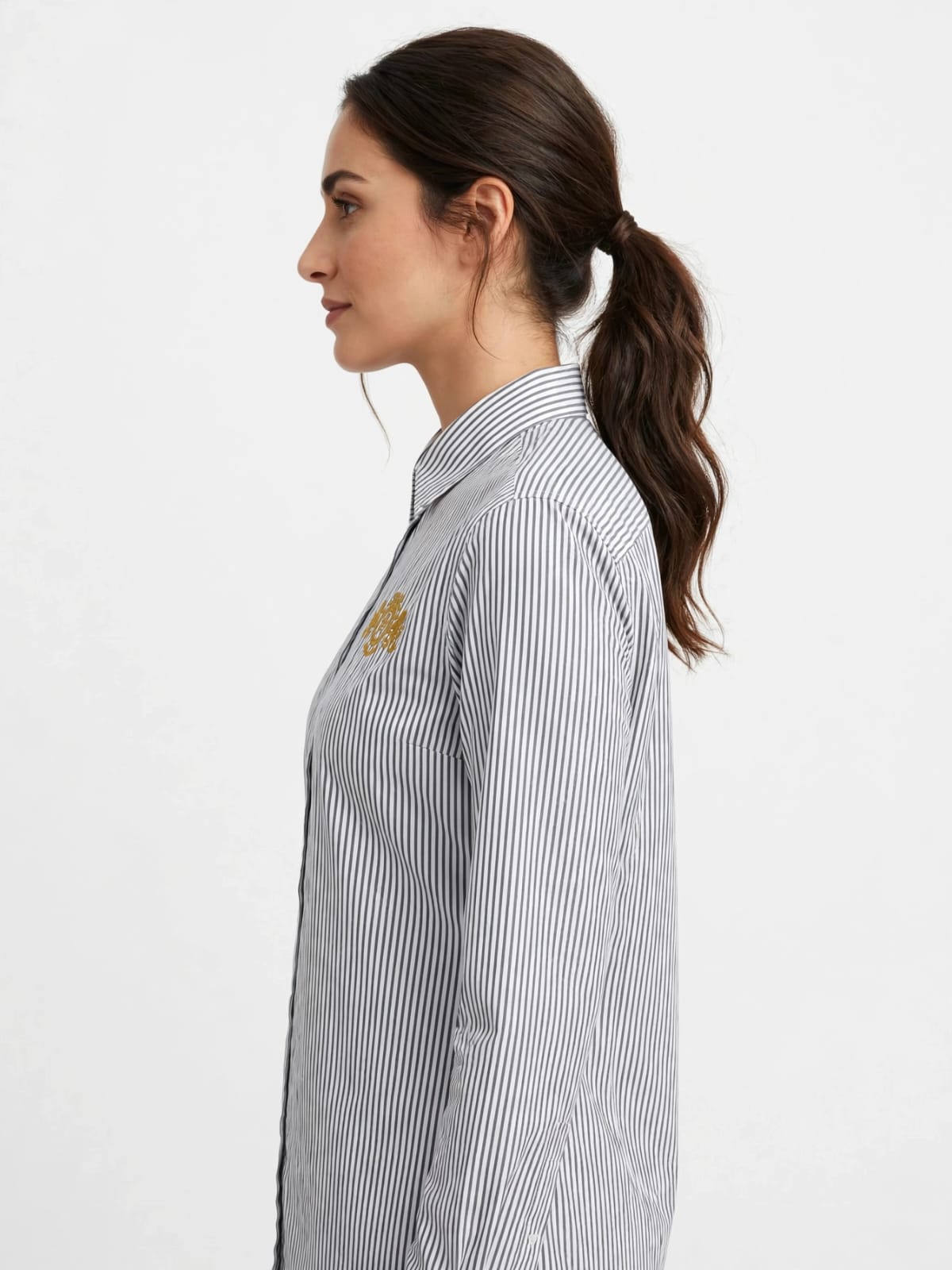 Tommy Hilfiger Signature Striped Chemise – Embroidered Logo-#00241