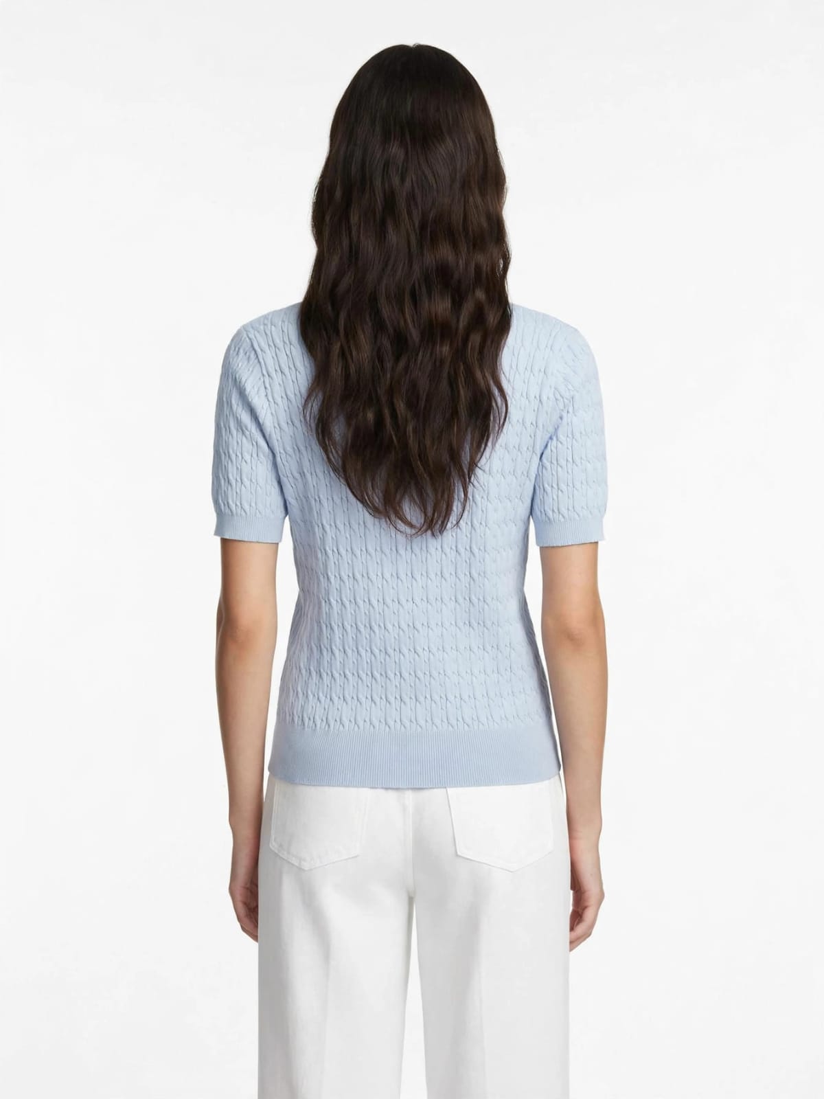 Dior Knit Polo Shirt - Luxury Cable Knit with CD Crest Logo#00360