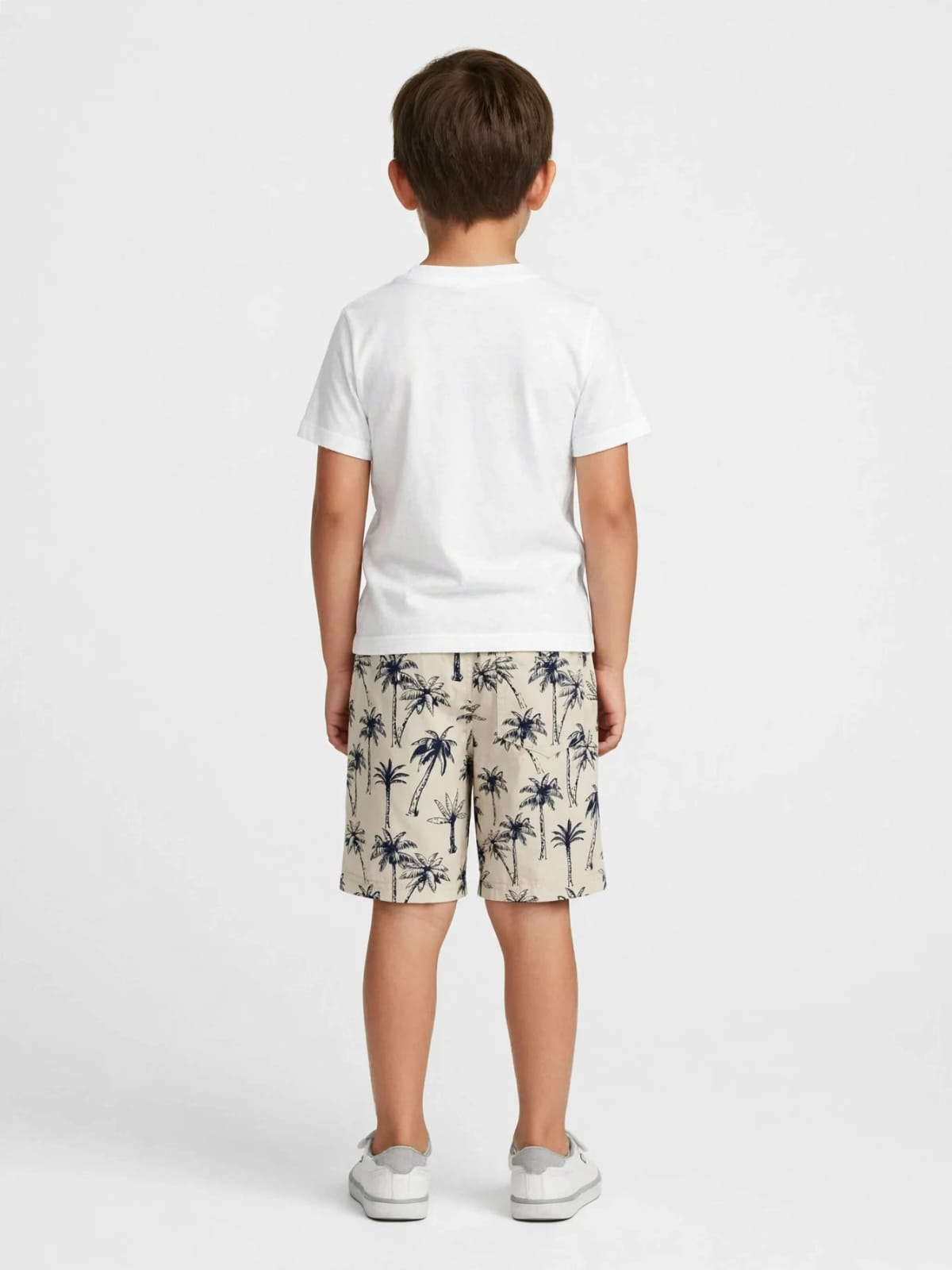 Zara Boys Original Cotton Palm Tree Print Shorts – Summer Shorts #00362