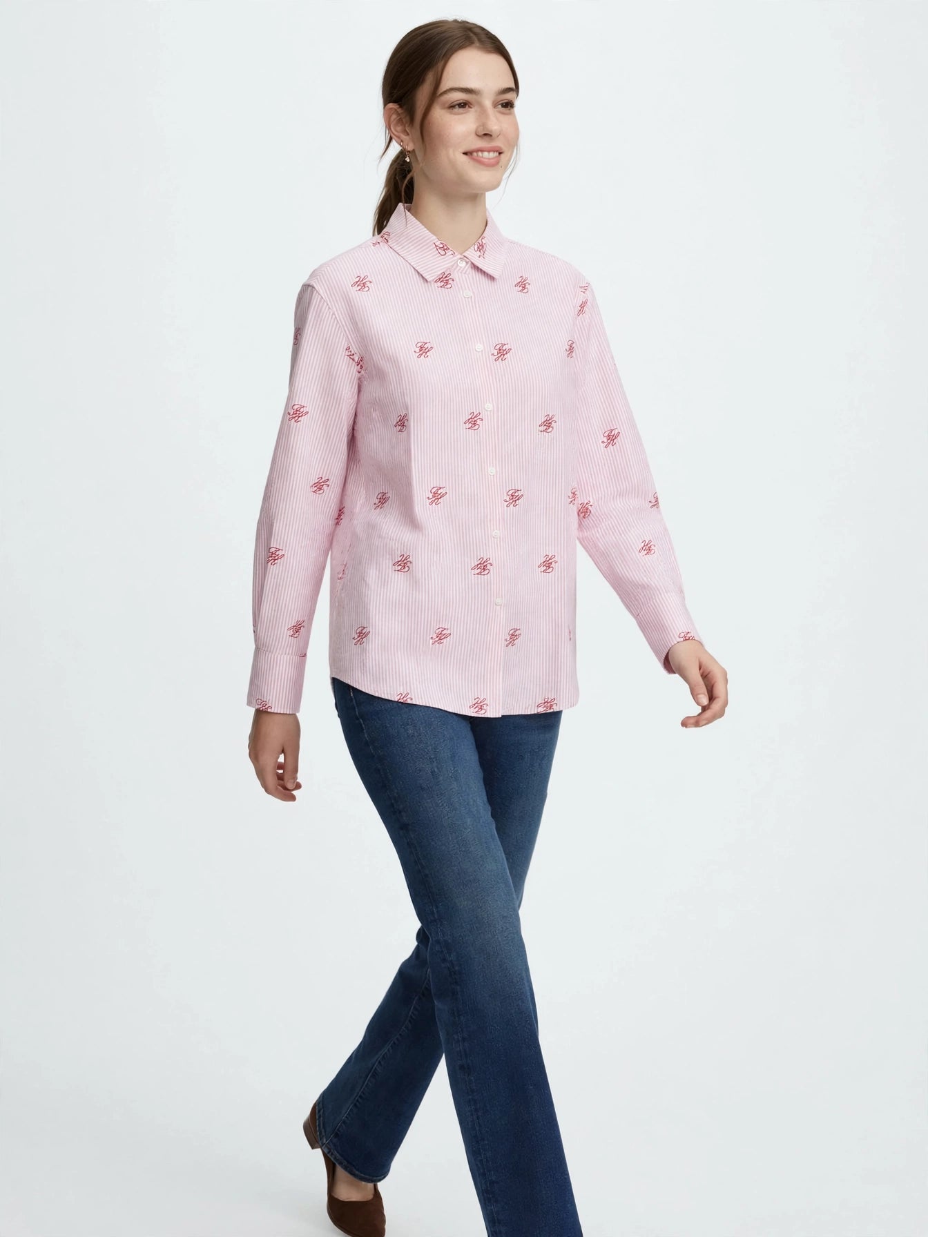 Tommy Classic Fit Striped Button-Down Shirt #00382