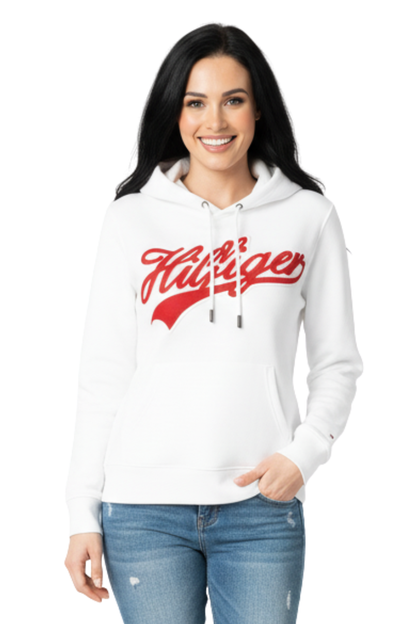 Tommy Hilfiger Women’s White Logo Hoodie /#00173