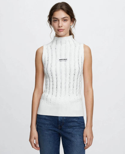 Miu Miu Crystal Embellished Knit Vest - #00319