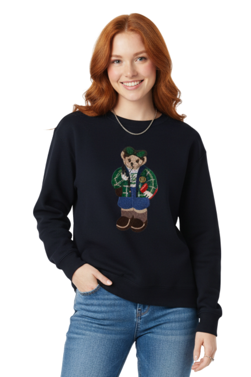 Ralph Lauren Bear Black Sweatshirt /#00176