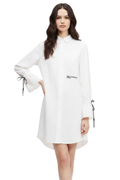 Karl Lagerfeld Ribbon Shirt Dress/ #00155