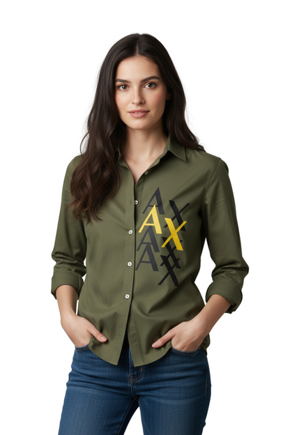 Armani Exchange Multi-Logo Shirt/ #00166