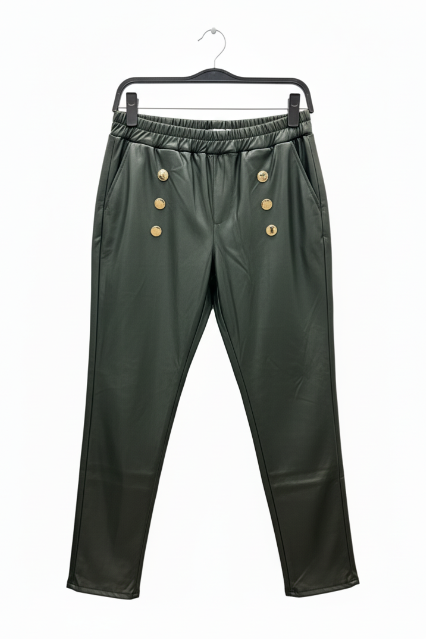 U.S. Polo Leather High-Waist Pants/ #156