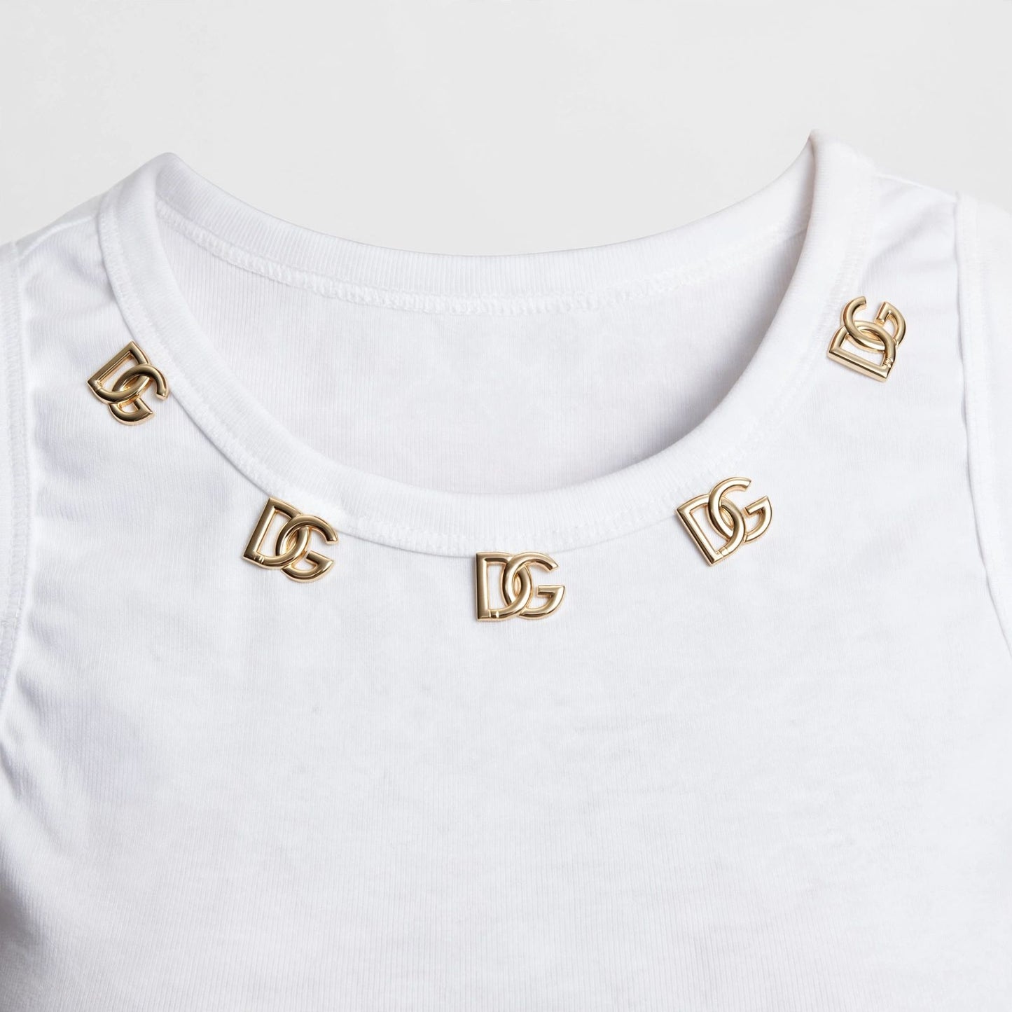 Dolce & Gabbana DG Logo Sleeveless Top - White #00320
