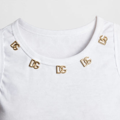 Dolce & Gabbana DG Logo Sleeveless Top - White #00320