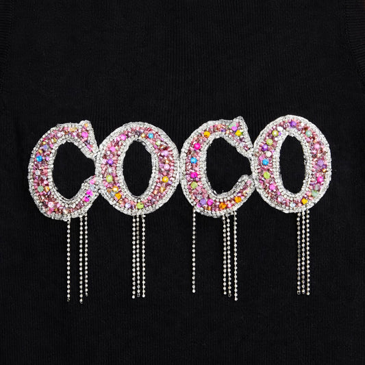 Chanel COCO Crystal Embellished Tank Top - #00321