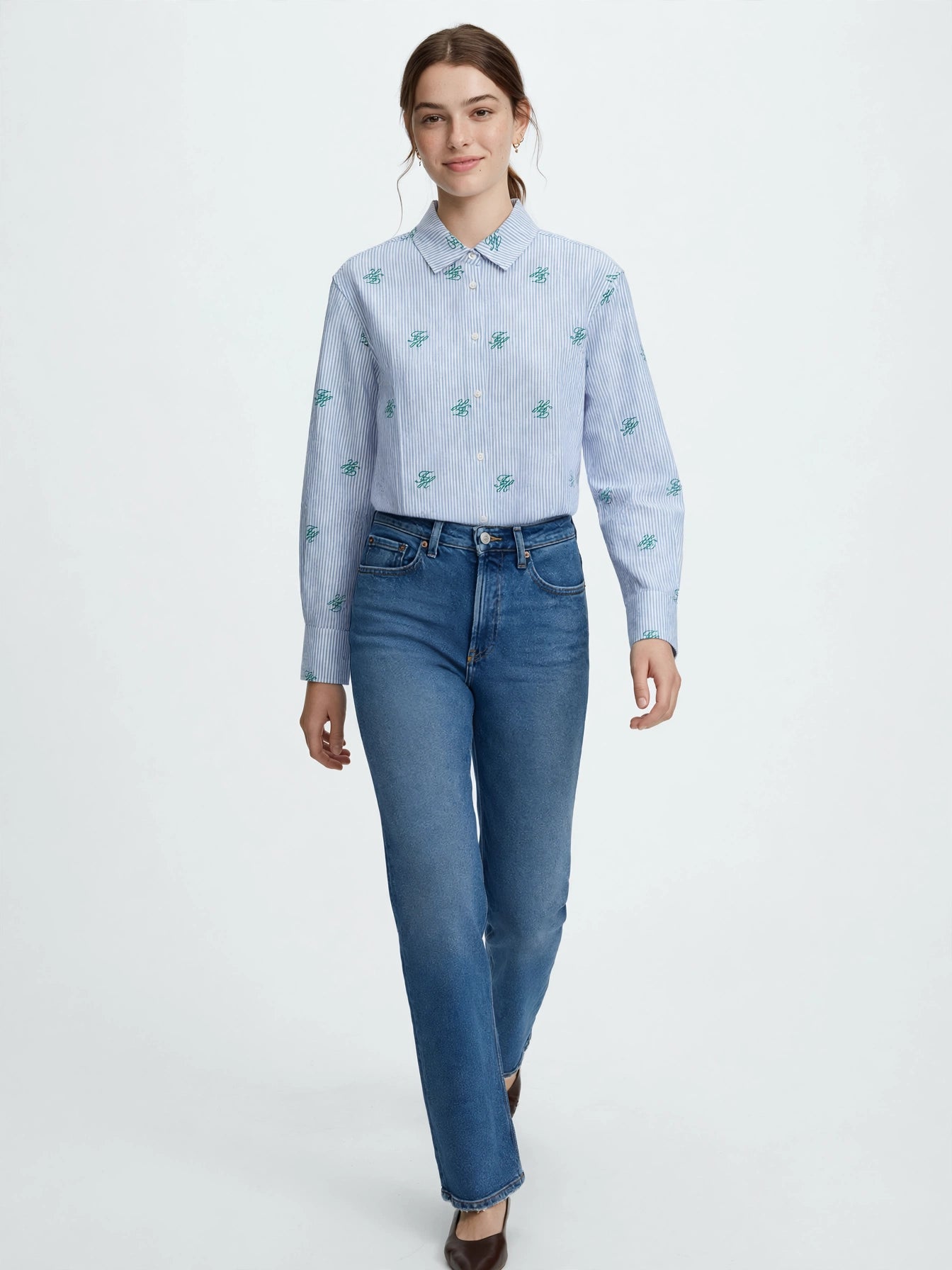 Tommy Classic Fit Striped Button-Down Shirt #00382