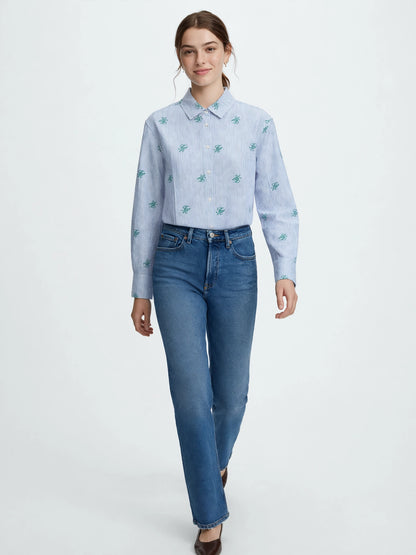 Tommy Classic Fit Striped Button-Down Shirt #00382