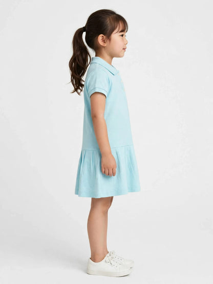 Tommy Hilfiger Girls' Polo Ruffle Dress - 100% Cotton Summer Dress #00359
