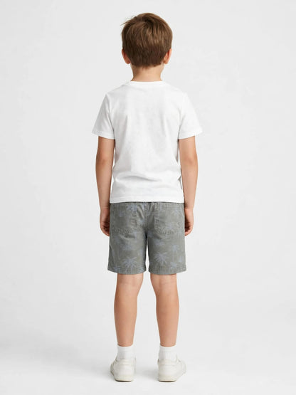 Zara Boys Original Cotton Palm Tree Print Shorts – Summer Shorts #00362