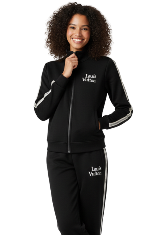 Louis Vuitton Black Tracksuit/ #00179