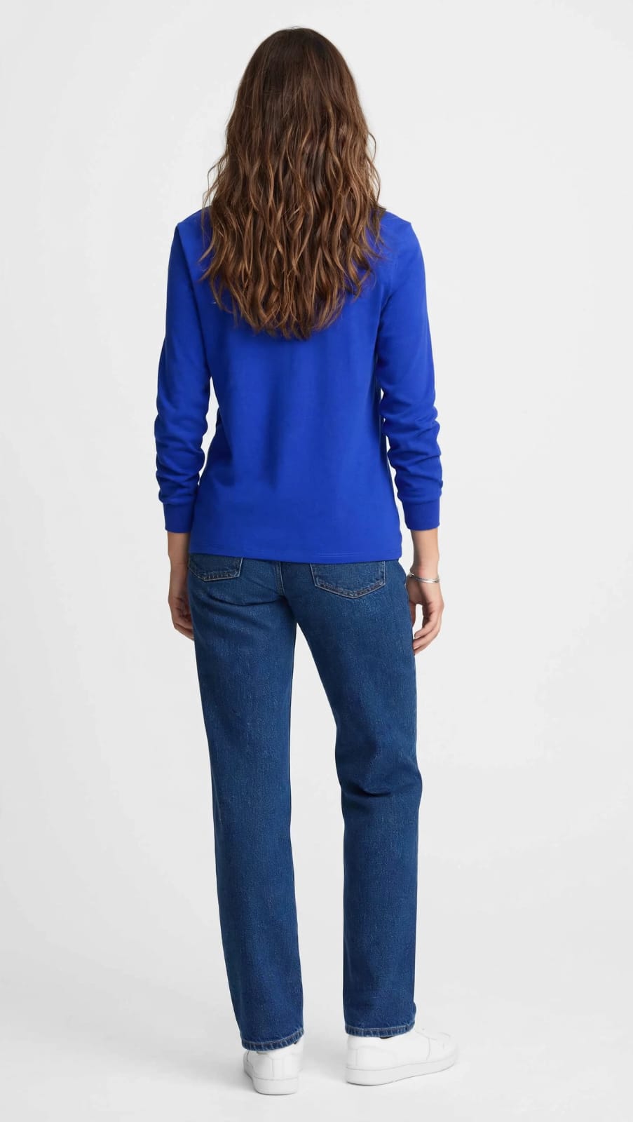 Women's Calvin Klein Monogram Long Sleeve Tee - Royal Blue #00234