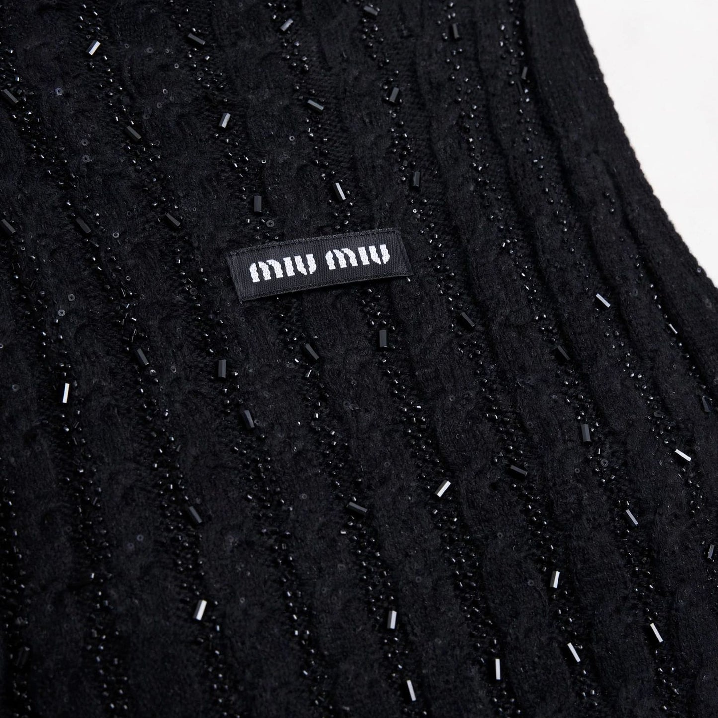 Miu Miu Crystal Embellished Knit Vest - #00319