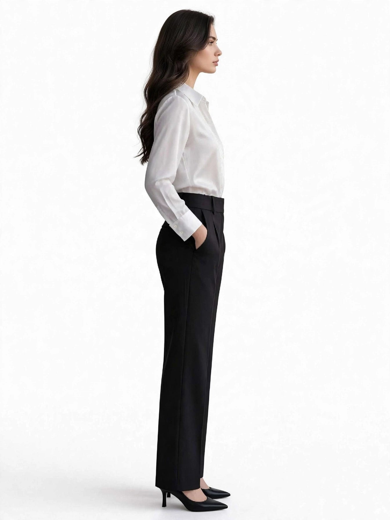 ZARA Satin Effect Shirt - Premium Long Sleeve Button Up Blouse-#00395