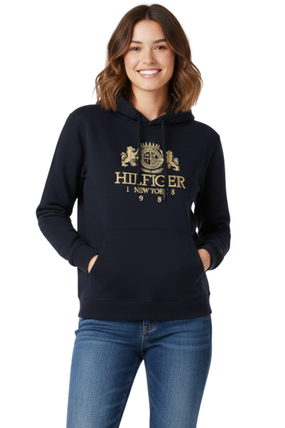 Tommy Hilfiger Gold Crest Embroidered Hoodie /#00183