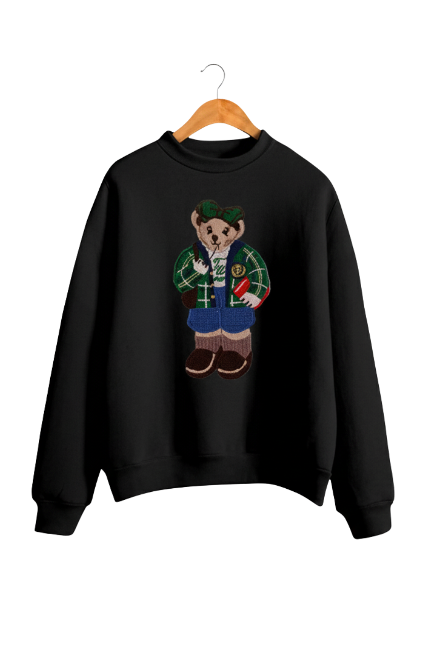Ralph Lauren Bear Black Sweatshirt /#00176