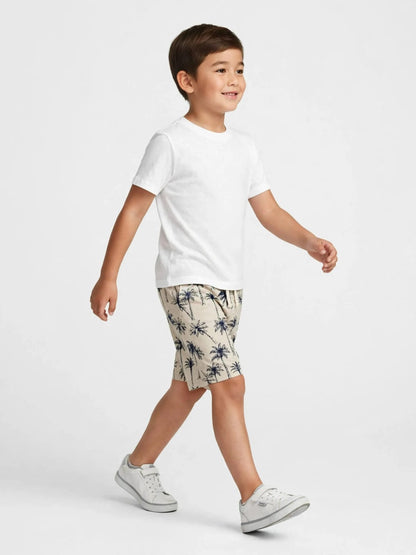 Zara Boys Original Cotton Palm Tree Print Shorts – Summer Shorts #00362