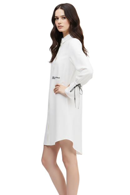 Karl Lagerfeld Ribbon Shirt Dress/ #00155